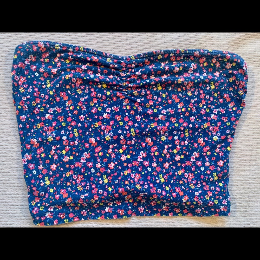 GARAGE floral tube/ crop top